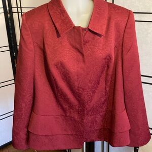John Meyer collection red blazer/jacket long sleeves size 16w new with tag